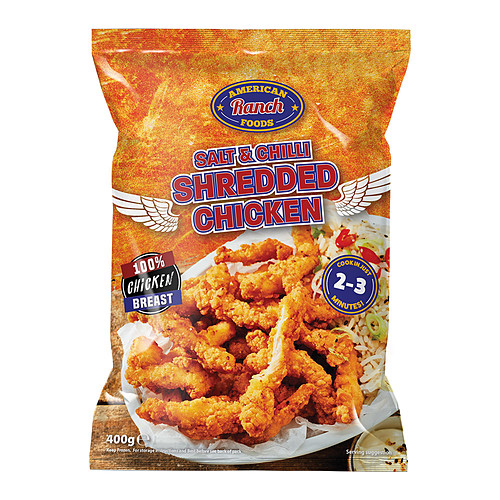 American Ranch Foods Salt & Chilli Shredded Chicken 400g