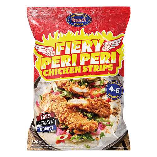 American Ranch Foods Fiery Peri Peri Chicken Strips 320g