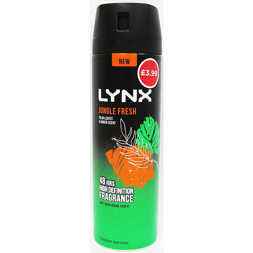 Lynx Body Spray Jungle Fresh PM £3.99