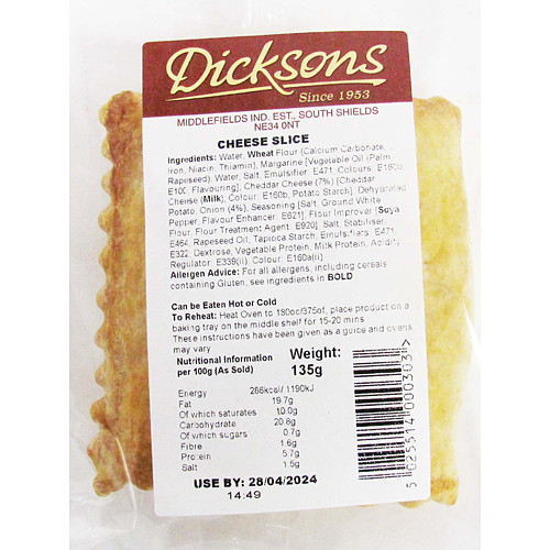 Dicksons Baked Cheese Slice