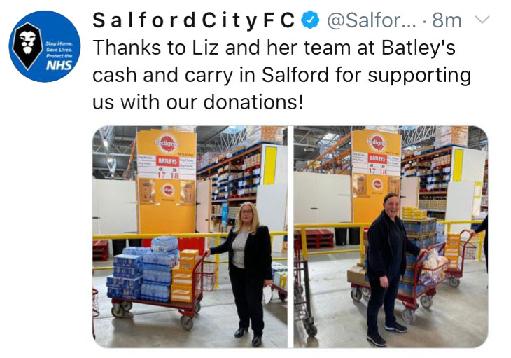Tweet from Salford City FC